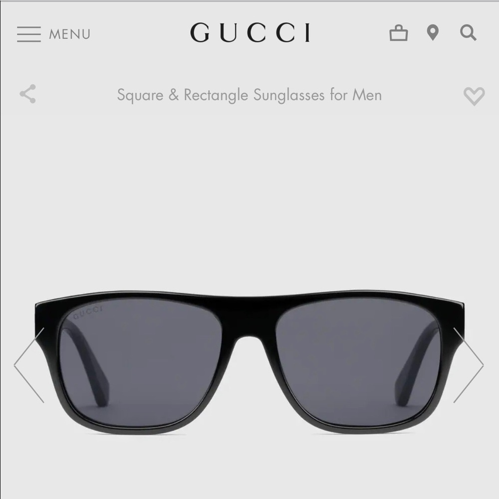 GUCCI Rectangular-frame acetate sunglasses High-polarized